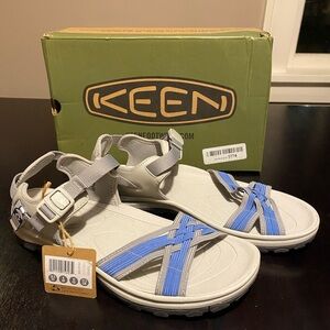 Keen Terradora II adventure sandal w/ traction & EVA footbed blue/grey size 10.5